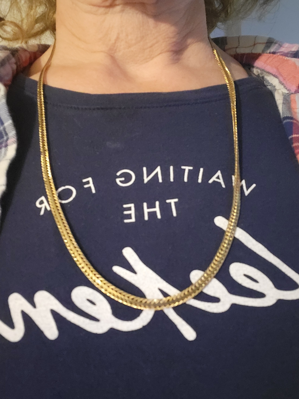 Vintage Monet Textured Gold Tone Chain Necklace 24in